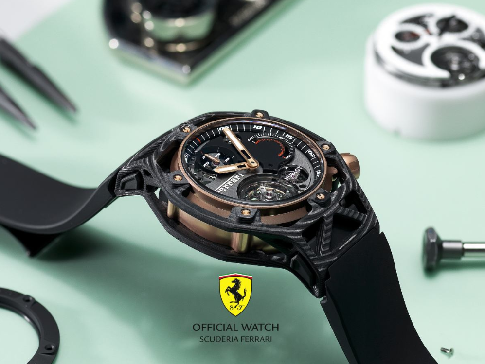 A fake Hublot Techframe Ferrari 70 Years Tourbillon Chronograph (SINGLE PIECE) at auction